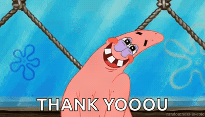 Patrick Star Smiling Saying Thank You GIF