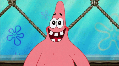 Patrick Star Smiling Wide Open Mouth GIF