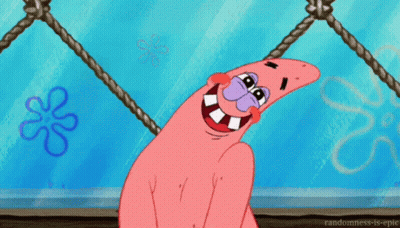 Patrick Star Smiling With Mouth Wide Open GIF