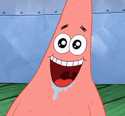 Patrick Star Smiling With Tongue Out GIF
