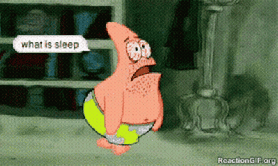 Patrick Star Speech Bubble Saying What Is Sleep GIF