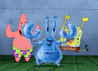 Patrick Star Spongebob And Mr. Krabs From Spongebob Squarepants Are Dancing GIF
