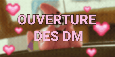 Patrick Star Surrounded by Pink Hearts Ouverture Des Dm
