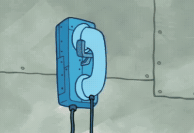 Patrick Star Talking On Blue Phone GIF