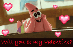 Patrick Star Will You Be My Valentine  GIF