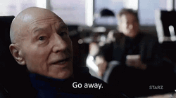 Patrick Stewart Go Away GIF
