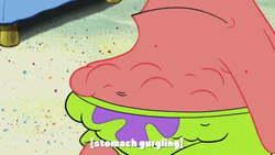 Patrick Tummy Gurgling GIF