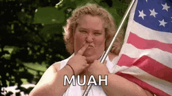 Patriotic Lady Muah GIF