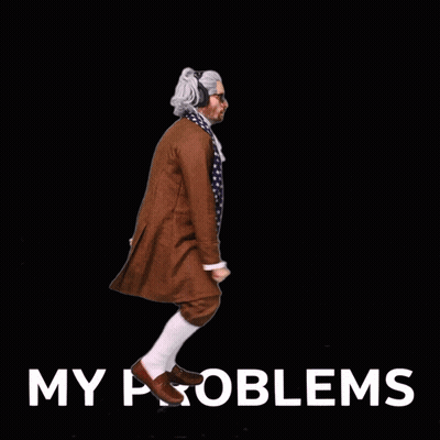 Patriotic Man Jumping Saying My Problems GIF