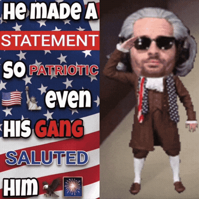 Patriotic Man Making Statement GIF
