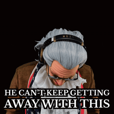 Patriotic Man Saying He Can't Keep Getting Away With This GIF