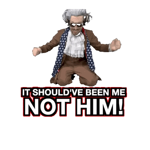 Patriotic Man Saying It Should've Been Me Sticker