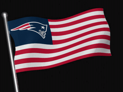 Patriots Flag Waving On Black Background GIF
