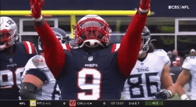 Patriots Football Player Celebrating Touchdown GIF