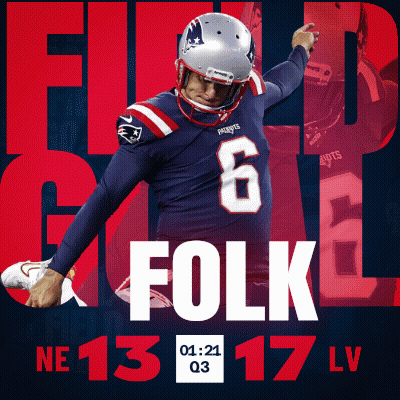 Patriots Football Player Field Goal Folk Poster GIF