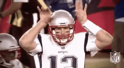 Patriots Football Player Funny Face Hands In Air GIF