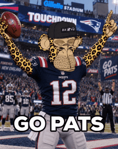 Patriots Football Player Holding Football Go Pats GIF