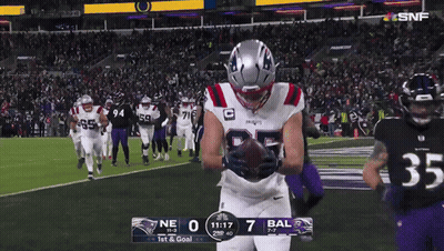 Patriots Football Player Holding Football GIF