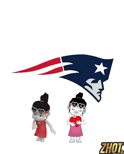 Patriots Logo With Girl Wearing Sunglasses Sticker