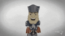 Patriots Mascot Pat Patriot Birdman Hand Rub GIF