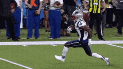 Patriots Player Running On Field GIF