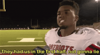 Patriots Player Talking To Reporter GIF