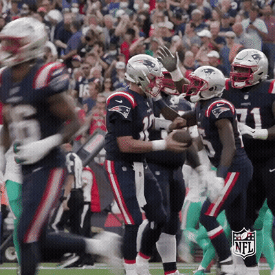 Patriots Players Celebrate Touchdown GIF