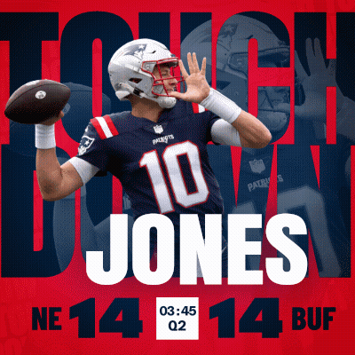 Patriots Quarterback Jonathan Jones Throws Football GIF