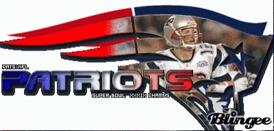 Patriots Super Bowl XXIX Champs Logo With Football Player GIF
