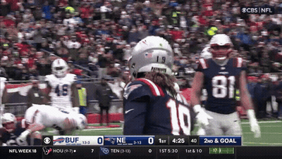 Patriots Vs Buffalo Bills Football Game On CBS GIF