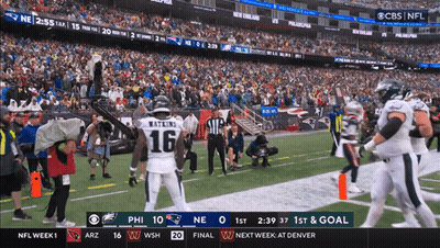 Patriots Vs Eagles Football Game On CBS GIF