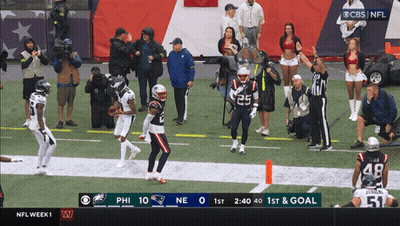 Patriots Vs Eagles Football Game On CBS GIF