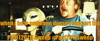 Paul 2011 Sweep Poster Man Driving With Alien GIF