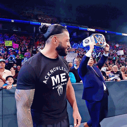 Paul Heyman With Roman Reigns The Champion GIF