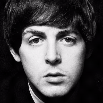 Paul McCartney Close Up Black Background GIF