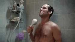 Paul Rudd Funny Shower Singing GIF