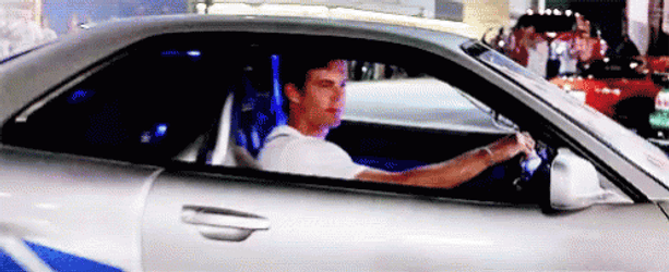 Paul Walker Parking The Car GIF