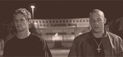 Paul Walker With Vin Diesel Walking GIF
