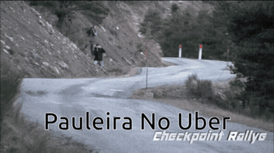 Pauleira No Uber Checkpoint Rally Poster Car Driving Down Road GIF