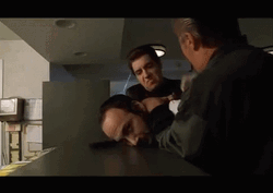 Paulie Walnuts Beats Guy With Clock GIF