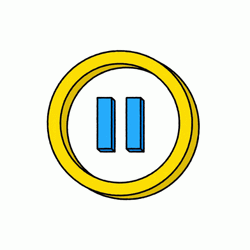 Pause Checking Facts Button Cartoon GIF