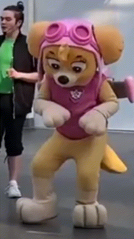 Paw Patrol Character Wearing Goggles And Helmet GIF