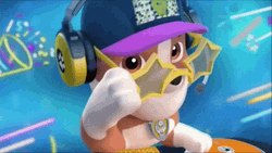 Paw Patrol DJ Rubble Wink GIF
