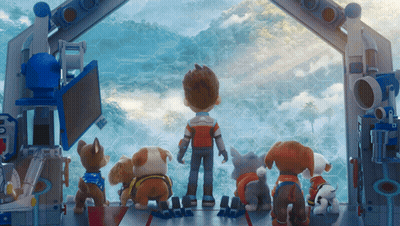 Paw Patrol Dogs Looking Out Window GIF
