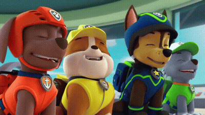 Paw Patrol Dogs Standing Together GIF