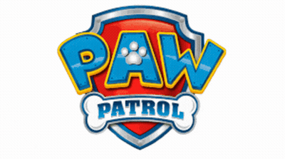 Paw Patrol Logo With Paw And Bone GIF