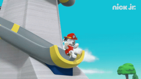 Paw Patrol Marshall On Slide GIF