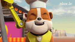 Paw Patrol Rubble Chef Laughing GIF