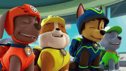 Paw Patrol Team Happy Laughing GIF
