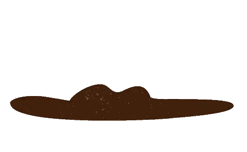 Paw Print Emerging From Dirt Sticker
